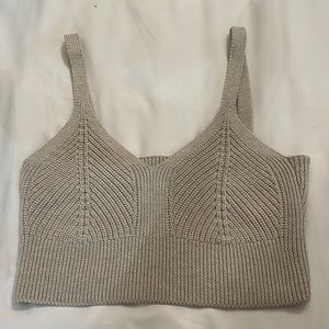 Pistola, knitted crop top, size S, grey